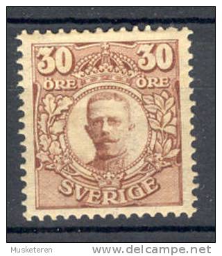 Sweden 1911 Mi. 77   30 Ö King König Gustav V €12,- MH - Neufs