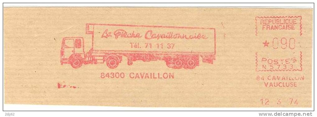 Flèche, Cavaillon, Vaucluse - EMA Secap - Fragment 13,5 X 4 Cm   (B0954) - Camions