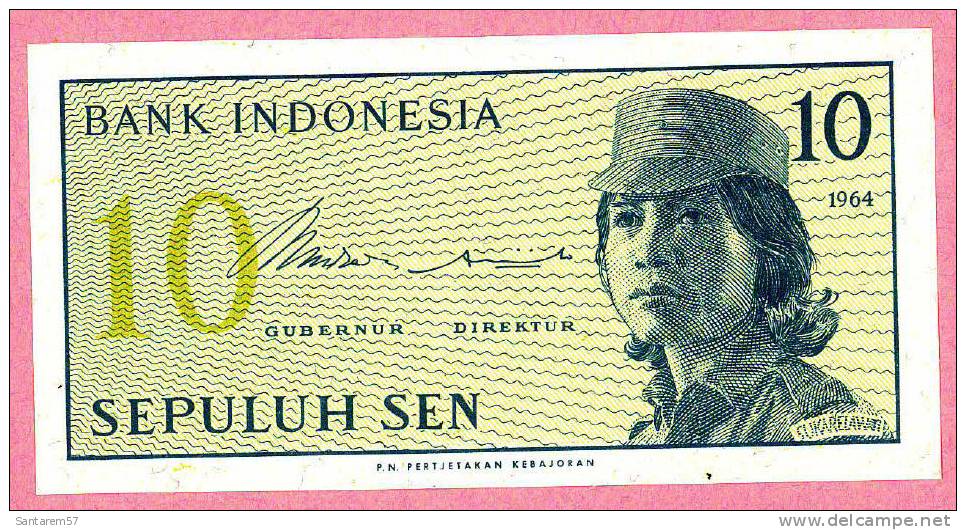 Billet De Banque Nota Banknote Bill 10 Sen INDONESIE INDONESIA 1964 - Indonesien