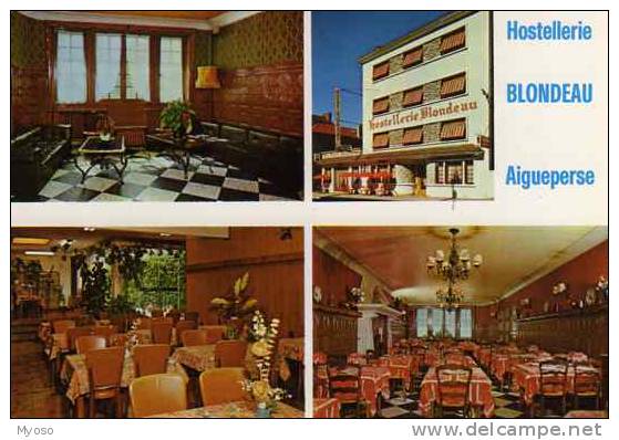 63 AIGUEPERSE Hostellerie Blondeau Bar Restaurant, Carte Pub De L'hostellerie - Aigueperse