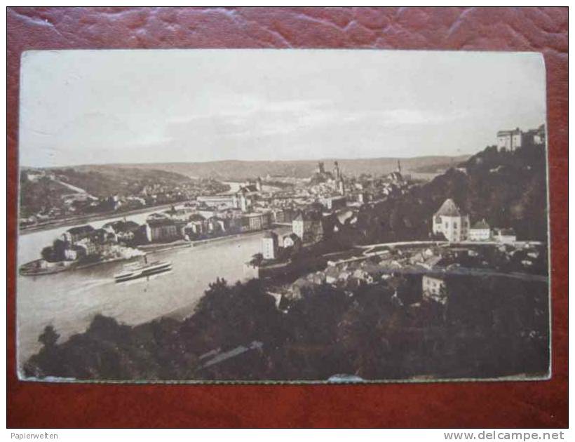 Passau - Zusammenfluss Feldpost 1917 - Passau