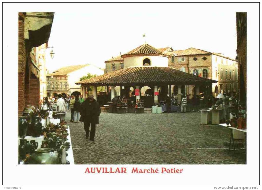 CPSM. AUVILLAR. MARCHE POTIER LE 13/10/96. CLICHE BERNARD MAYEUR. DATEE 1996. TIRAGE 500 EXEMPLAIRE - Mercati