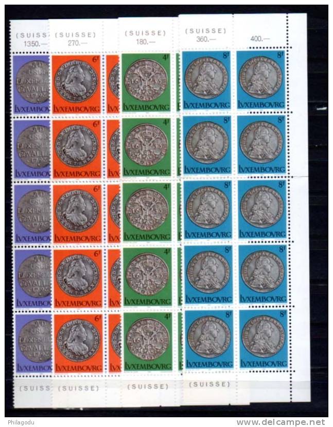 1981, Anciennes Monnaies Luxembourgeoises, 10 Séries 975 / 978**  Sans Charnière - Coins