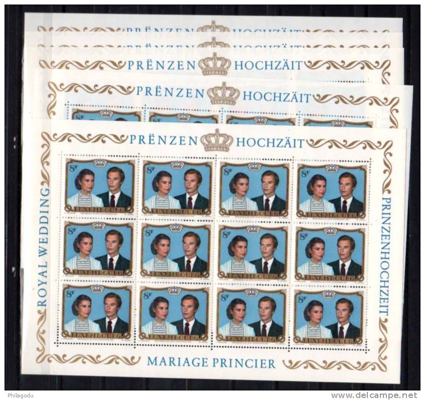 Luxembourg 1981, Mariage Royal Du Grand-duc Jean, 6 X Le 986 Neuf Sans Charnière - Neufs