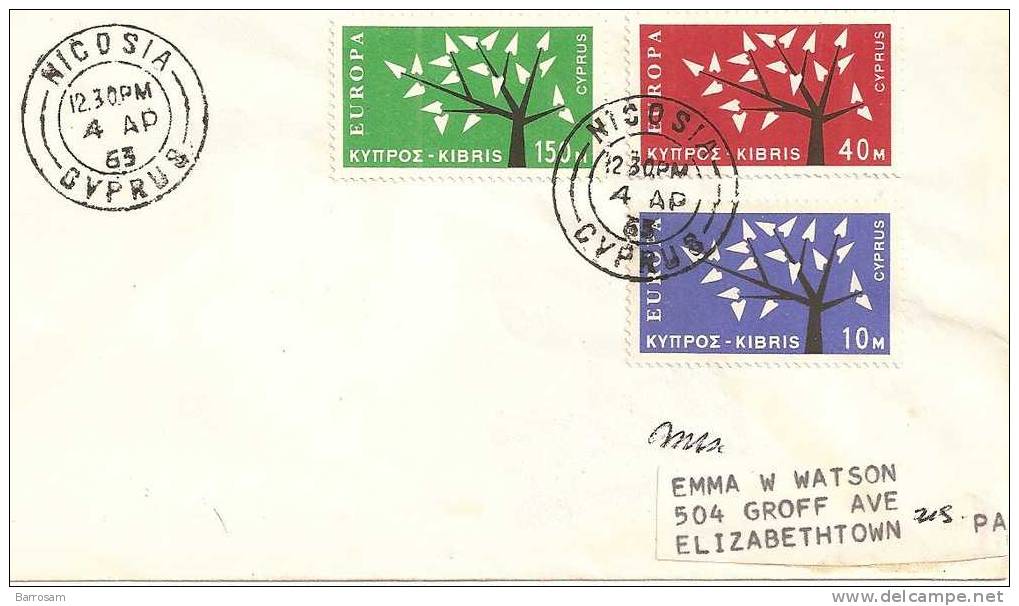 Cyprus1963: Michel215-7 On FDC Catalogue Value $82.50 - 1963