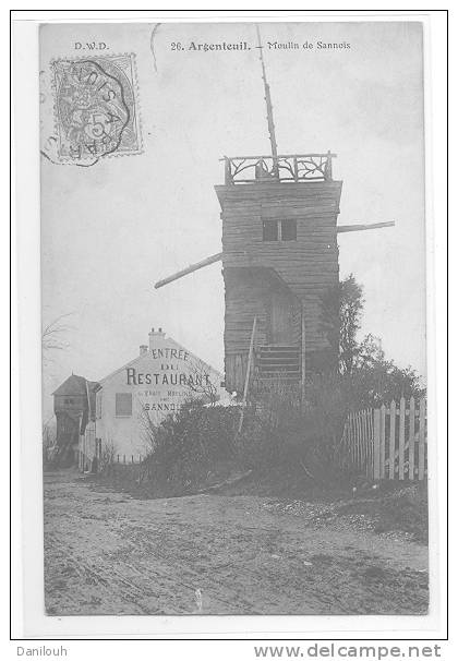 95 // ARGENTEUIL - Moulin De Sannois, D.W.D. 26 ** - Sannois