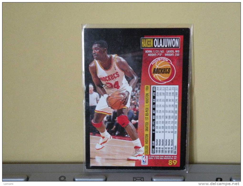 Houston Rockets, 94/95- Carte  Basketball - HAKEEM OLAJUWON - N.B.A . N° 89. 2 Scan - Houston Rockets