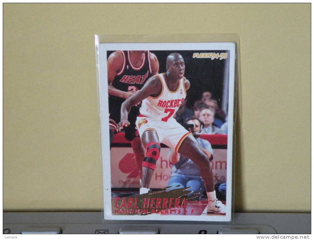 Houston Rockets, 94/95- Carte  Basketball - Carl HERREA - N.B.A . N° 86. 2 Scan - Houston Rockets