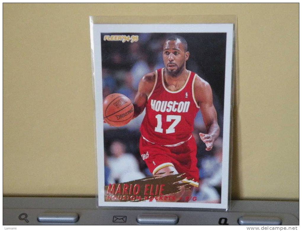 Houston Rockets, 94/95- Carte  Basketball - Mario ELIE - N.B.A . N° 85. 2 Scan - Houston Rockets