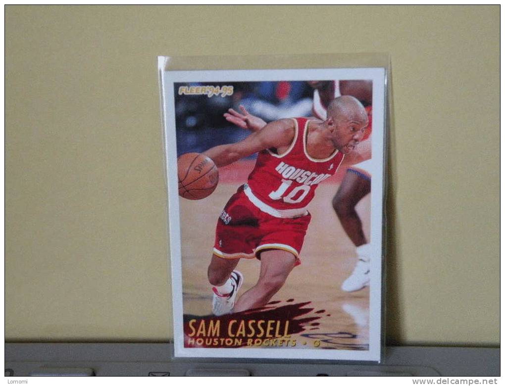Houston Rockets, 94/95- Carte  Basketball - SAM CASSELL - N.B.A . N° 84. 2 Scan - Houston Rockets