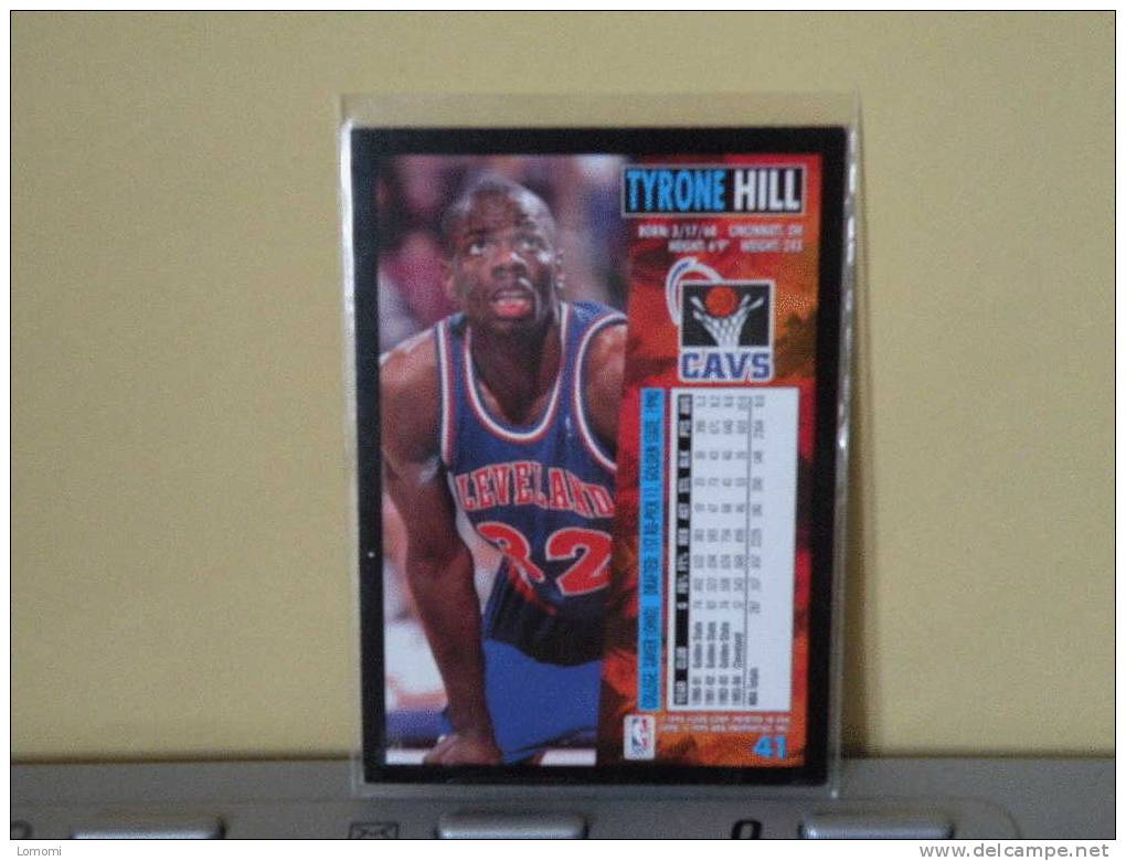 CLEVELAND CAVALIERS, 94/95- Carte  Basketball - Tyrone HILL - N.B.A . N° 41. 2 Scan - Cleveland Cavaliers