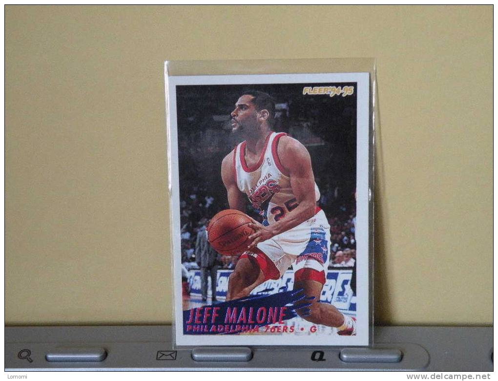 Philadelphia 76ers, 94/95- Carte  Basketball - Jeff MALONE - N.B.A . N° 174. 2 Scan - Philadelphia 76ers