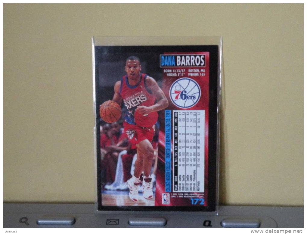 Philadelphia 76ers, 94/95- Carte  Basketball - Dana BARROS - N.B.A . N° 172. 2 Scan - Philadelphia 76ers