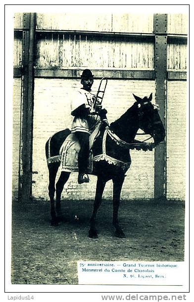 N 815 /CPA BRUXELLES 75° ANNIVERSAIRE  GRAND TOURNOI HISTORIQUE MENESTREL DU COMTE DE CHAROLAIS - Fêtes, événements