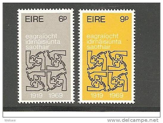 IrlMi.Nr.232-33/ IRLAND -  1969, IAO (Arbeitsorganisation)** - Neufs