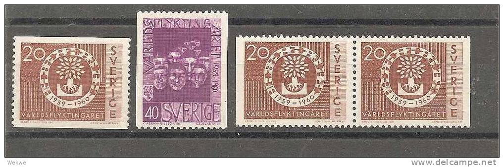 SMi.Nr.457-58/ + Paar 1960 Flüchtlinge / -SCHWEDEN -   ** - Unused Stamps