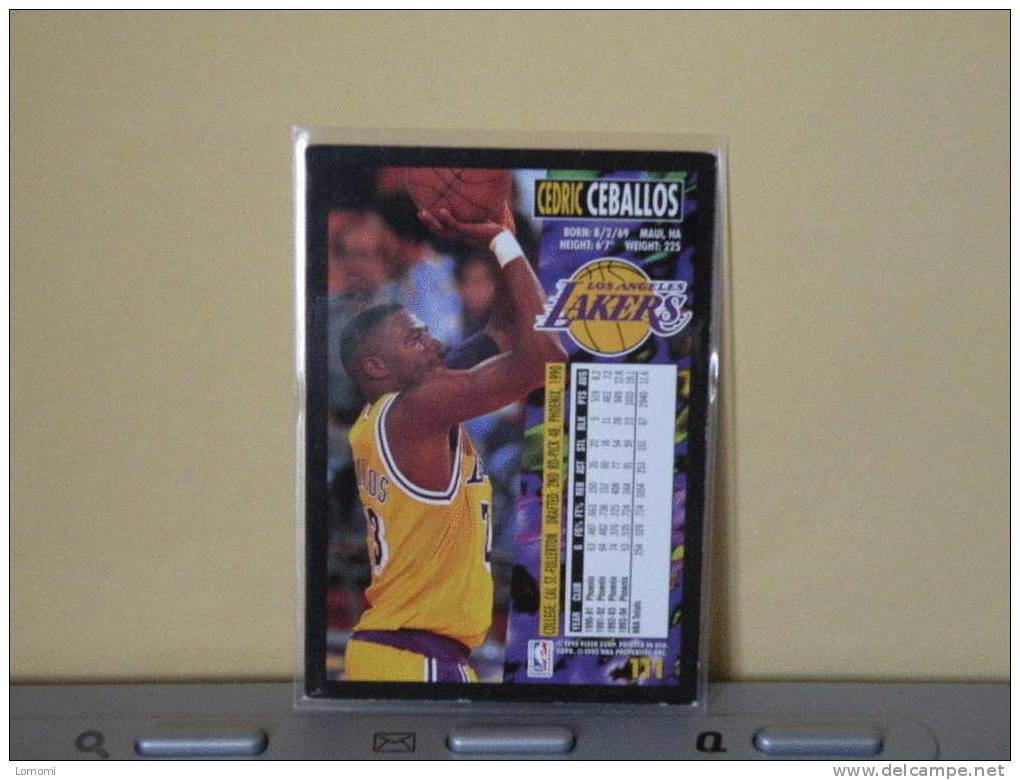 LOS ANGELES Lakers, 94/95- Carte  Basketball - Cédric CEBALLOS - N.B.A . N° 111. 2 Scan - Los Angeles Lakers