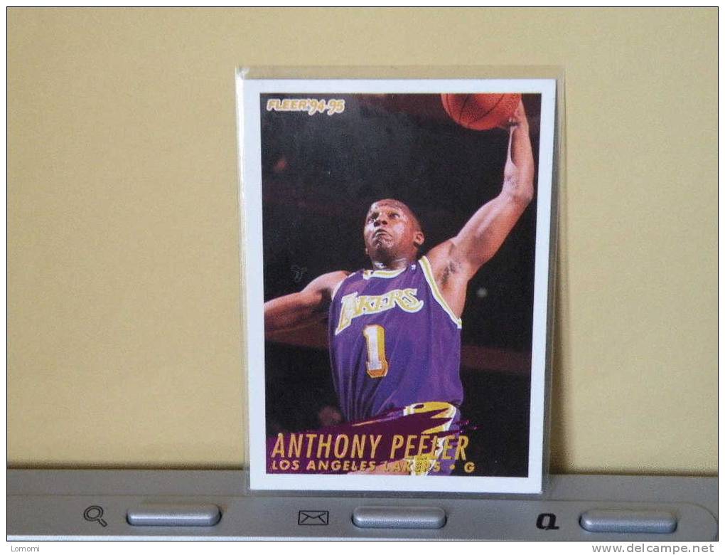 LOS ANGELES Lakers, 94/95- Carte  Basketball - Anthony PEELER - N.B.A . N° 115. 2 Scan - Los Angeles Lakers