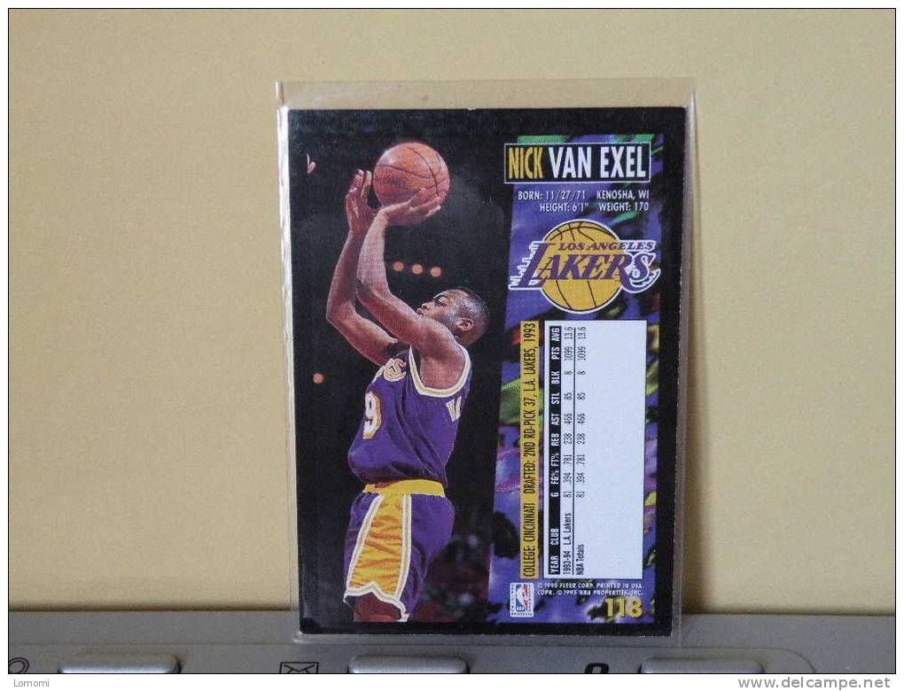 LOS ANGELES Lakers, 94/95- Carte  Basketball - NICK VAN EXEL - N.B.A . N° 118. 2 Scan - Los Angeles Lakers