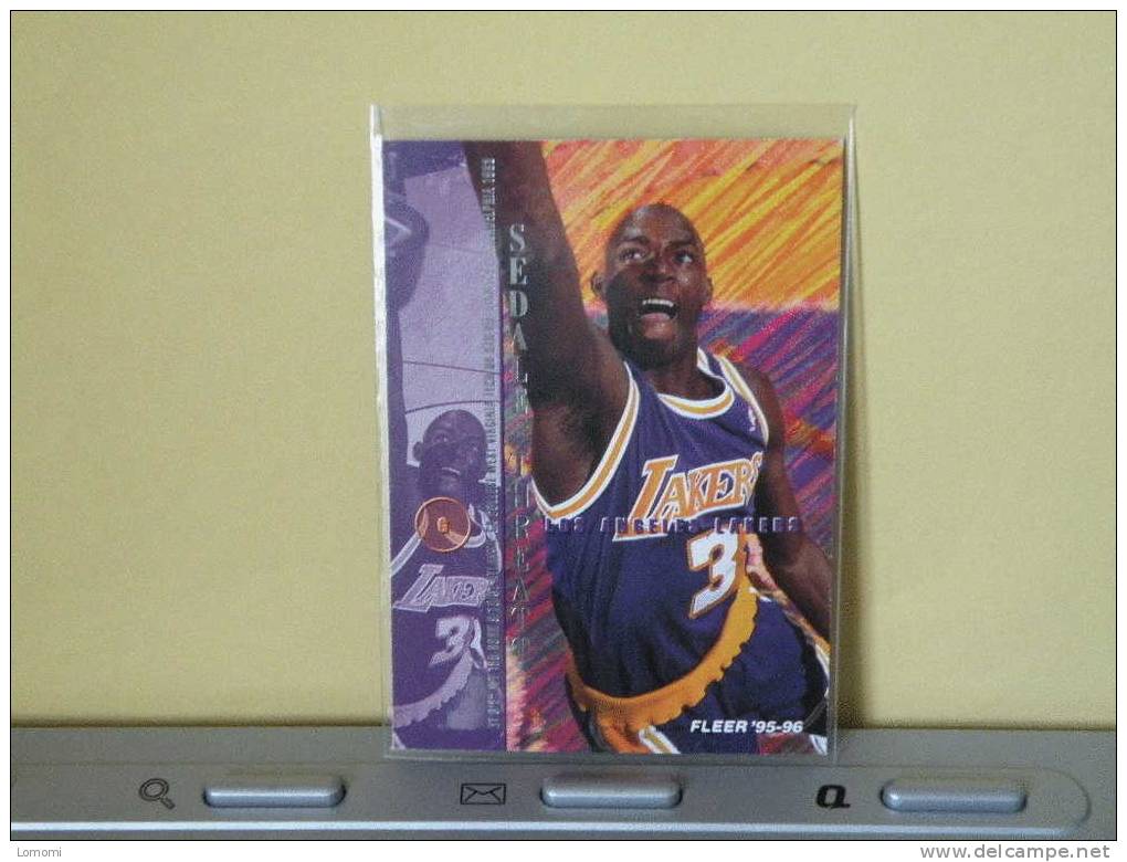 LOS ANGELES Lakers, 95/96- Carte  Basketball - Sédale THREATT - N.B.A . N° 91. 2 Scan - Los Angeles Lakers