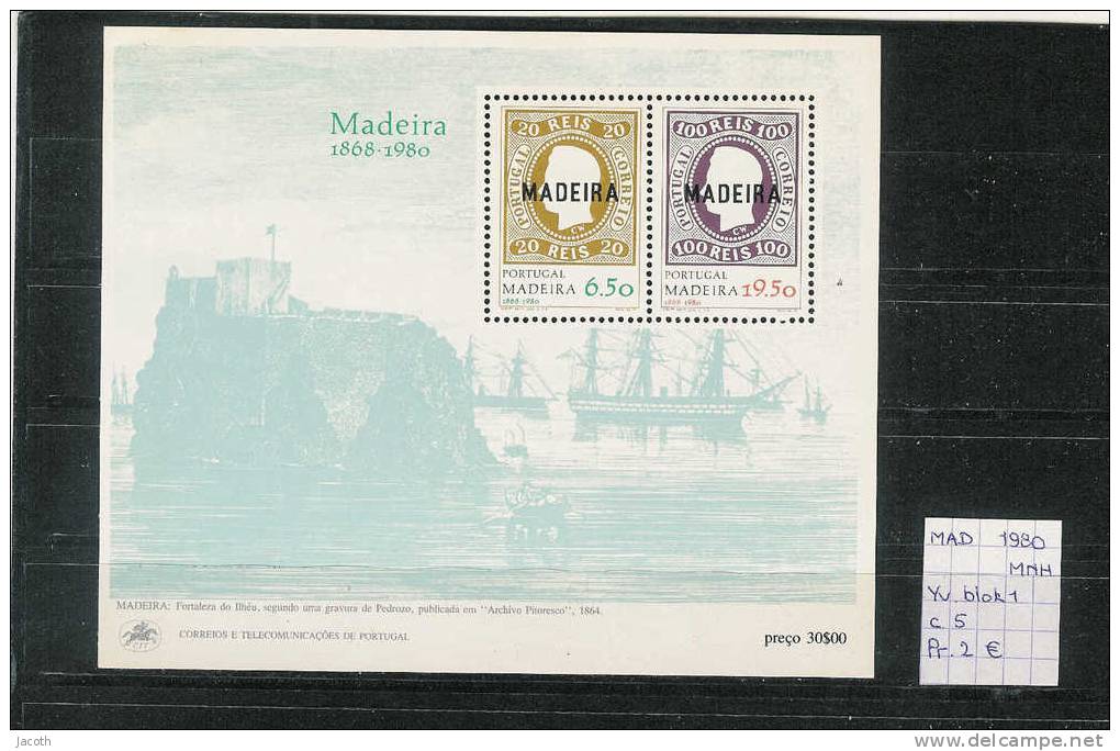 Madeira 1980 - Yv. Blok 1 Postfris/neuf/MNH - Madeira