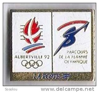 Albertville 92, La Poste, Parcours De La Flamme - Poste