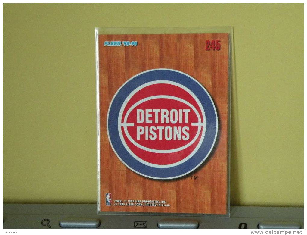 Carte  Basketball -   - N.B.A . USA . N° 245 - Detroit Pistons