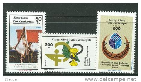 TURKISH CYPRUS 1987 MICHEL NO: 211-213   MNH - Unused Stamps