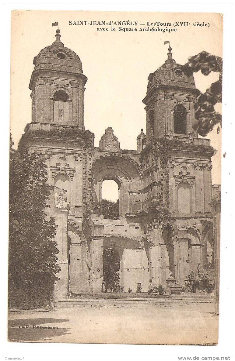 17-SAINT-JEAN-d´ANGELY- Lot De 3 Cartes - Les Tours (XVIIe S.)avec Le Square Archéologique-animée-travail De Rénovation - Saint-Jean-d'Angely