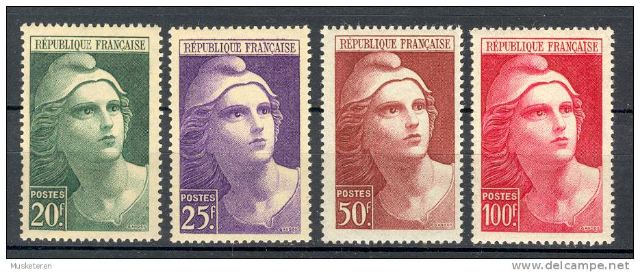 France 1945 Mi. 703-06  Marianne Grossformat Big Issue Complete Set €15,- MNH** - 1945-54 Marianne De Gandon