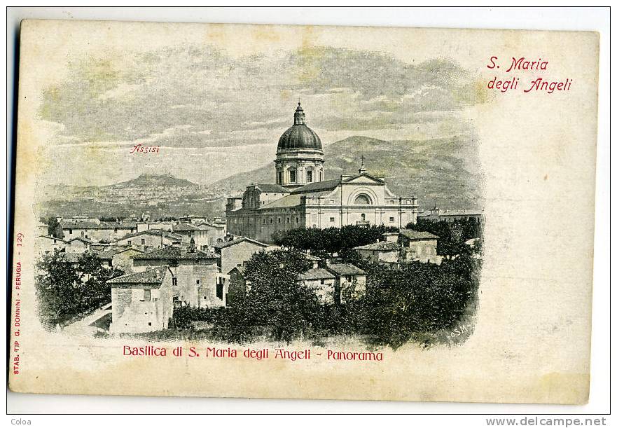 Assise Assisi Basilica Maria Degli Angeli Panorama Precurseur - Foligno