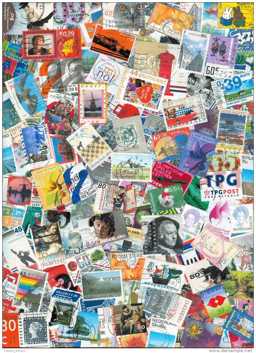 COLLECTION OF 800 DIFFERENT STAMPS FROM THE NETHERLANDS - Collections