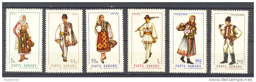 Romania 1968 Mi. 2732-37 Volkstrachten National Costumes MNH - Unused Stamps