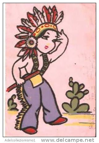 33513)cartolina Illustratoria L'indianina - Non Classificati