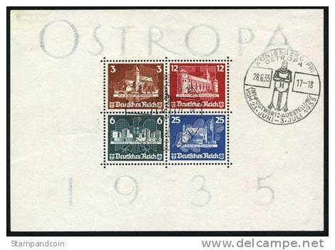 Germany B68 Used Semi-Postal Souvenir Sheet From 1935 - Blocks & Sheetlets