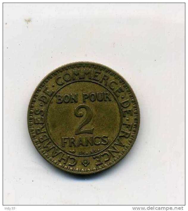 - MONNAIE FRANCE . BON POUR 2 FRANCS . CHAMBRES DE COMMERCE 1925 - Monétaires / De Nécessité