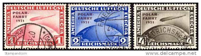 Germany C40-42 SUPERB Used Airmails From 1931 - Luchtpost & Zeppelin