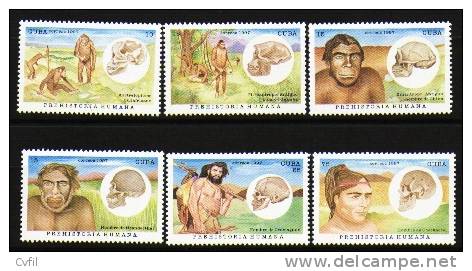 CUBA 1997 - LES HOMMES PRÉHISTORIQUES (6) - Unused Stamps