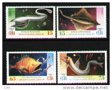 CUBA 1998 - POISSONS DES PROFONDEURS (4) - Unused Stamps