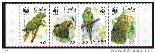 CUBA 1998 - CONURE - WWF - PROTECTION DE LA FAUNE (4) - Neufs