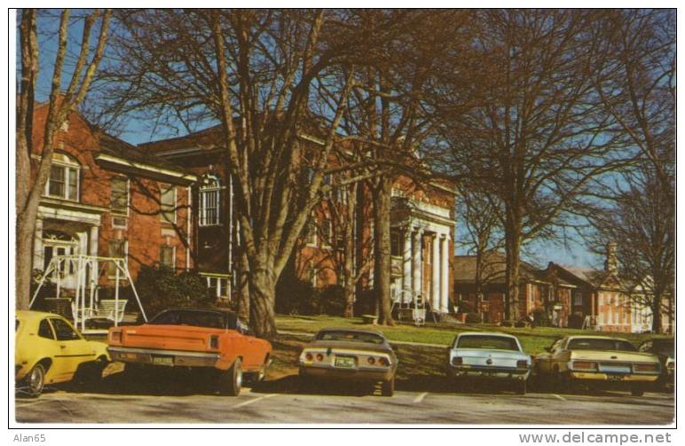 Anderson College, Anderson SC, American Hot Rod Auto, Mustang, Camaro, On C1970s Vintage Postcard - Sonstige & Ohne Zuordnung