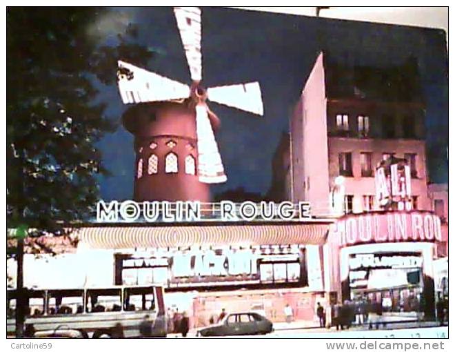 FRANCE PARIS LE MOULIN ROUGE  FILM NEW YORK BLACK OUT AUTO CAR AUTOBUS VB1983  CD6508 - Parijs Bij Nacht