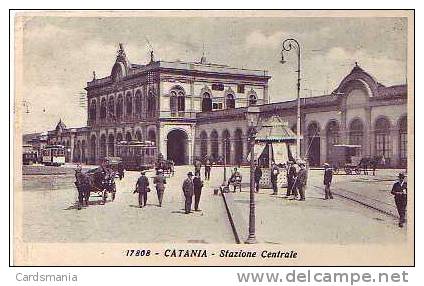 Catania-Stazione Centrale Con Tram-1935 - Catania