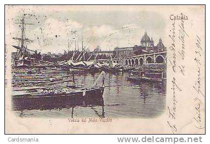 Catania-Veduta Del Molo Vecchio-1901 - Catania