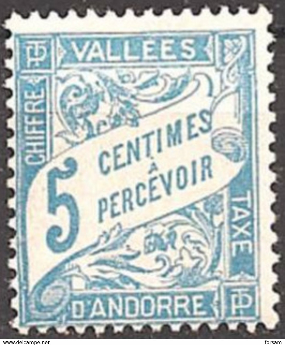 ANDORRA..1937/41..Michel # 17...MLH...Portomarken. - Unused Stamps