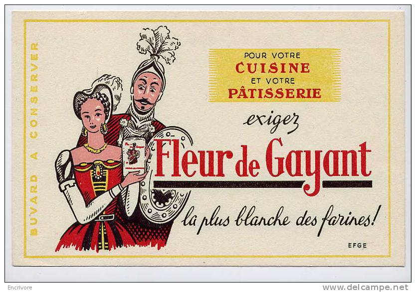 Buvard Farine FLEUR De GAYANT Homme En Armure Et Jeune Femme - Food