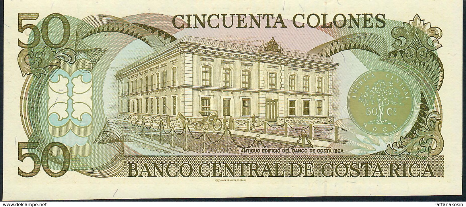 COSTA RICA   P253  50  COLONES    1988  Serie E  UNC. - Costa Rica