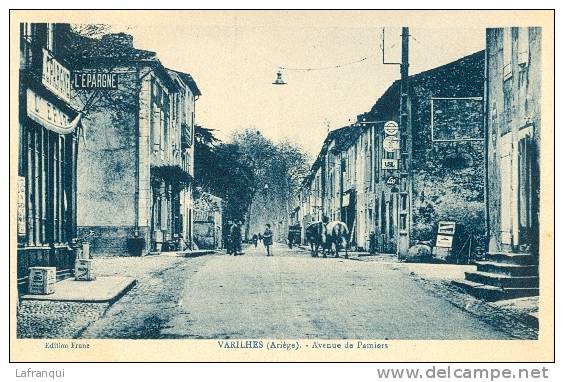 ARIEGE- Ref 0957- Varilhes - Avenue De Pamiers  - Carte Bon Etat - - Varilhes