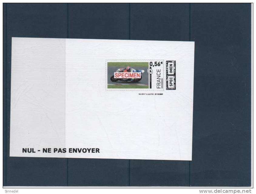 CARTE ENTIER SEMI PRIVEE SPECIMEN  TARIF 0.56 €  150 X 10 - Motorbikes