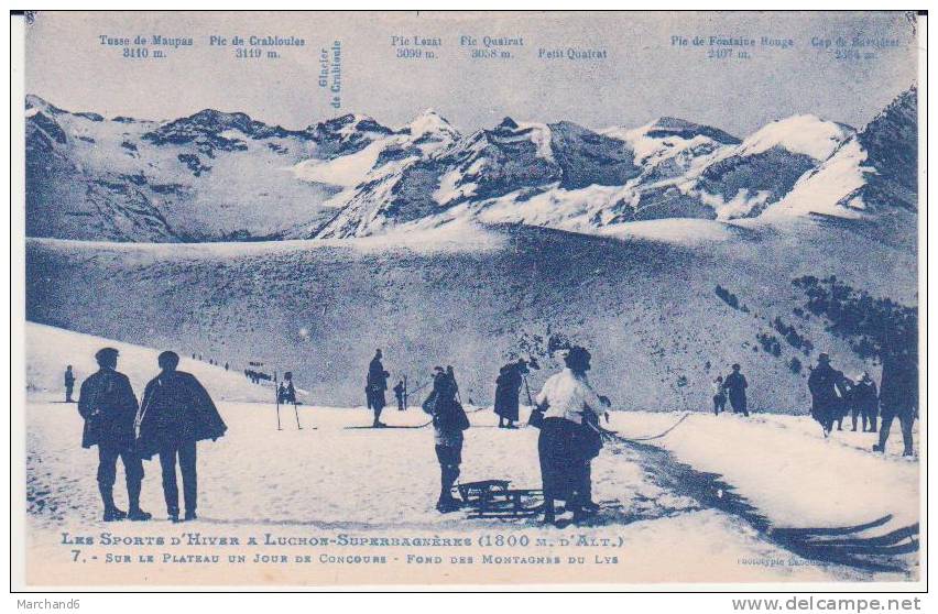 HAUTE GARONNE.LUCHON SUPERBAGNERES.SUR LE PLATEAU UN JOUR DE CONCOURS FOND DES MONTAGNES DU LYS  'LES SPORTS D HIVER' - Superbagneres